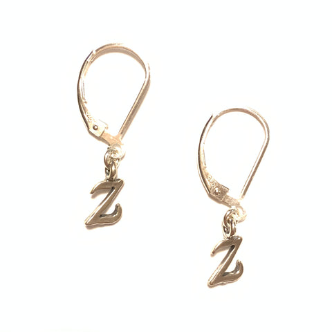 Solid Design Studios Initial Earrings – Z – Sterling Silver