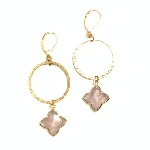 Solid Design Studios Pointed Quatrefoil Pale Amethyst & Gold-Filled Earrings