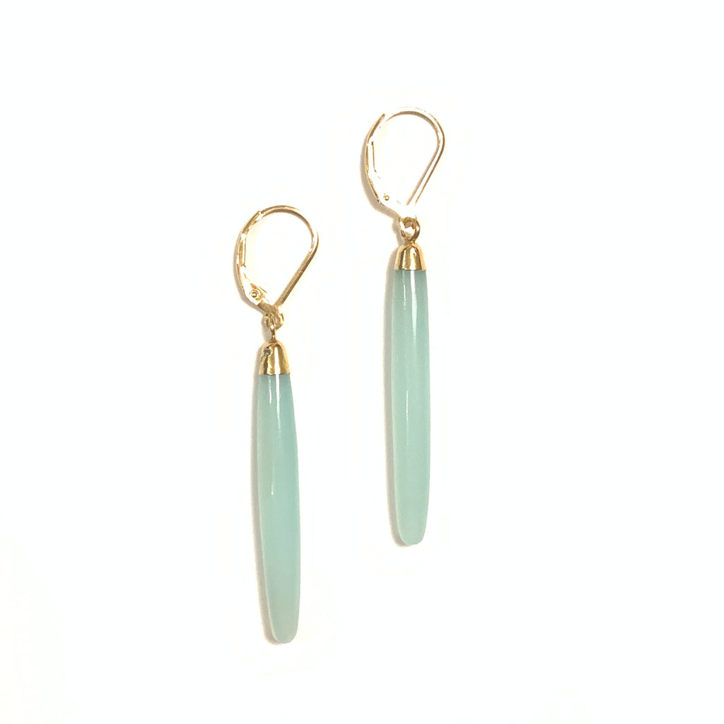 Solid Design Studios Chalcedony & Gold-Filled Earrings