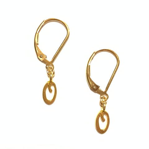 Solid Design Studios Initial Earrings – O – Gold Vermeil