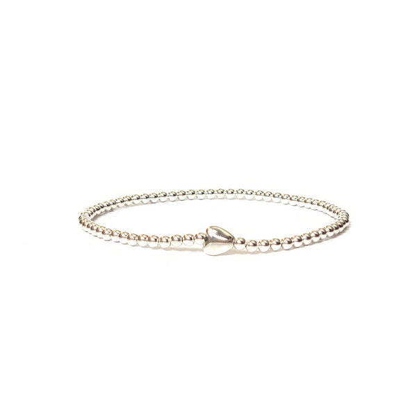 Solid Design Studios Sterling Silver Heart Stretch Bracelet