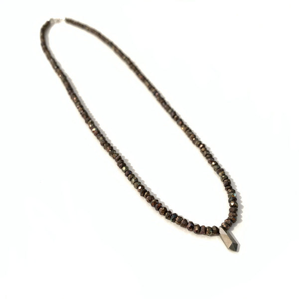Solid Design Studios Spinel Necklace With Pyrite Point