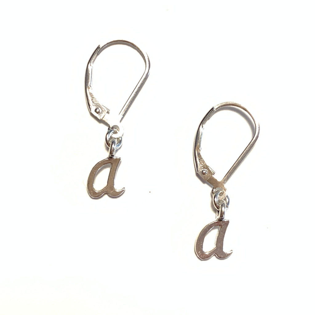 Solid Design Studios Initial Earrings – A – Sterling Silver